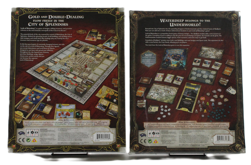 Lords of Waterdeep + Scoundrels of Skullport Expansion Bundle (New & Sealed) – Dungeons & Dragons Strategy Board Game