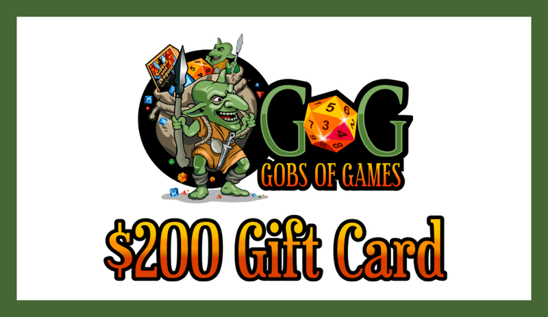 Gobs of Games gift card — fourth design