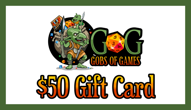 Gobs of Games gift card — additional design