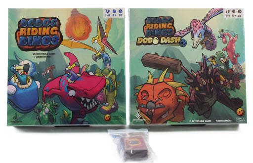 Dodos Riding Dinos Kickstarter reprint with Dodo Dash expansion and KS tokens — sealed