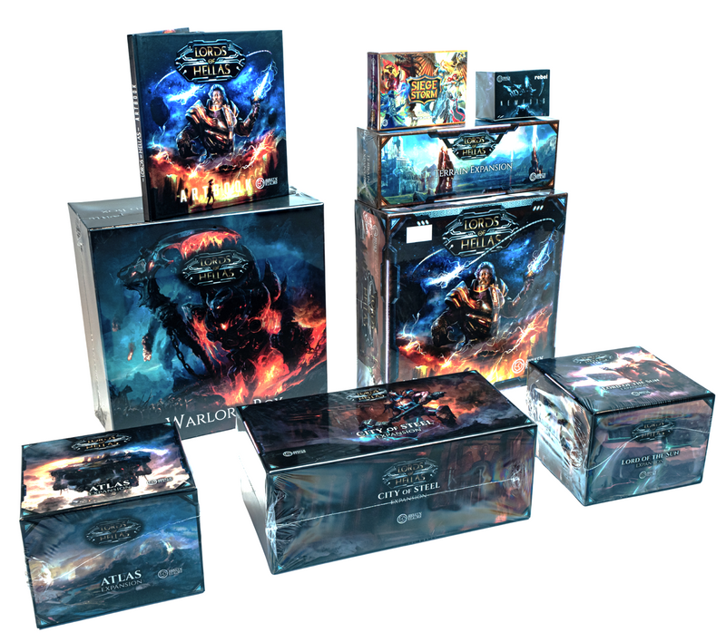 Lords of Hellas – 2017 Kickstarter Titan Pledge + Promos – New & Sealed