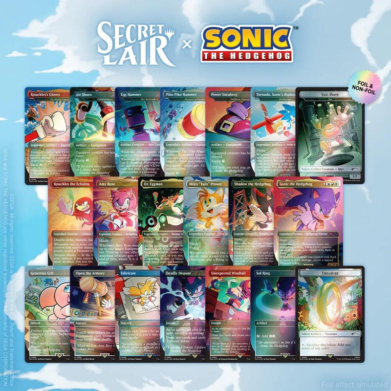 MTG Secret Lair Sonic the Hedgehog Super Sonic Rainbow Foil Bundle Sealed
