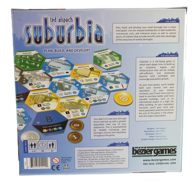 Suburbia Bundle – Base Game + Suburbia Inc. + 5★ Expansion (Bezier Games)