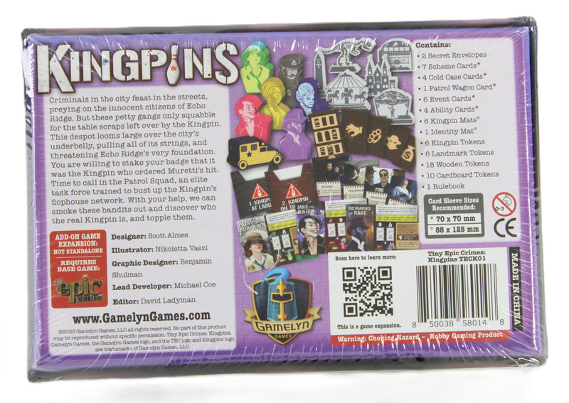 Tiny Epic Crimes: Kingpins Expansion (New & Sealed) – Detective Strategy Board Game