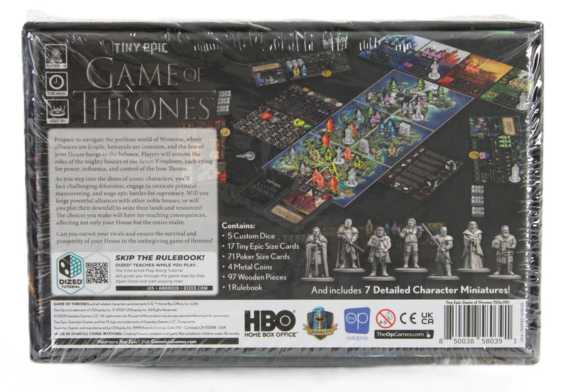 Tiny Epic Game of Thrones Gameplay All-In Bundle (New & Sealed) – Deluxe Edition + Ice & Fire + Heroes Pack + Accessories