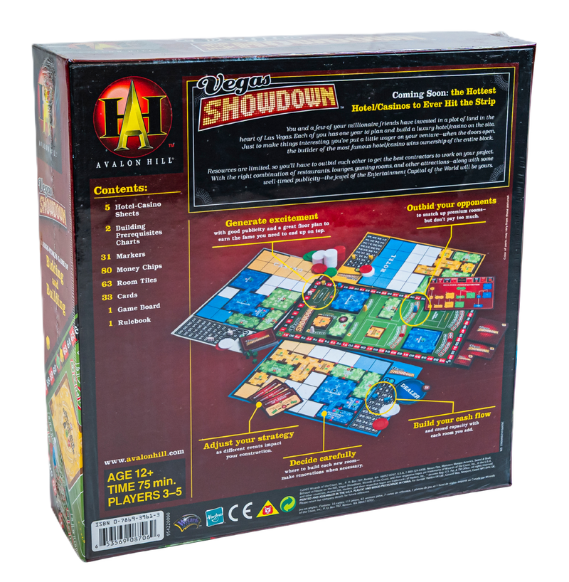 Vegas Showdown Board Game (New & Sealed) – Avalon Hill Strategy Auction Game (2005)