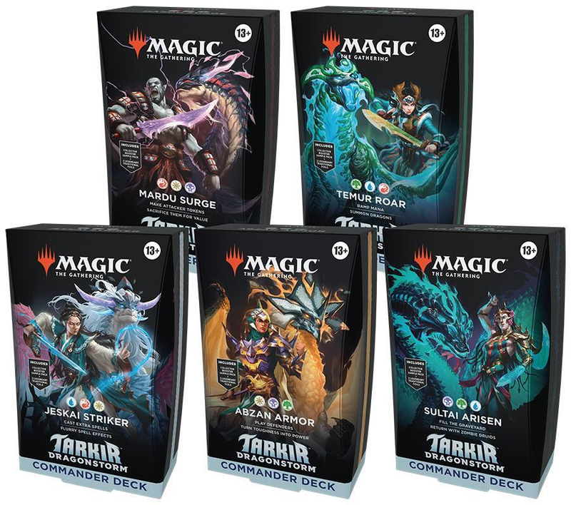 Magic: The Gathering Tarkir: Dragonstorm Commander Deck Display (Set of 5 Decks) - Factory Sealed