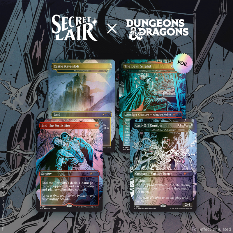 MTG Secret Lair x Dungeons & Dragons Strahd's Descent Traditional Foil Edition Sealed