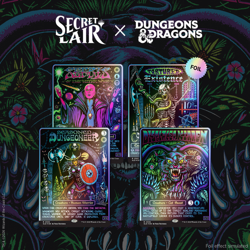 MTG Secret Lair x Dungeons & Dragons Black Lights & Dark Dungeons Traditional Foil Edition Sealed